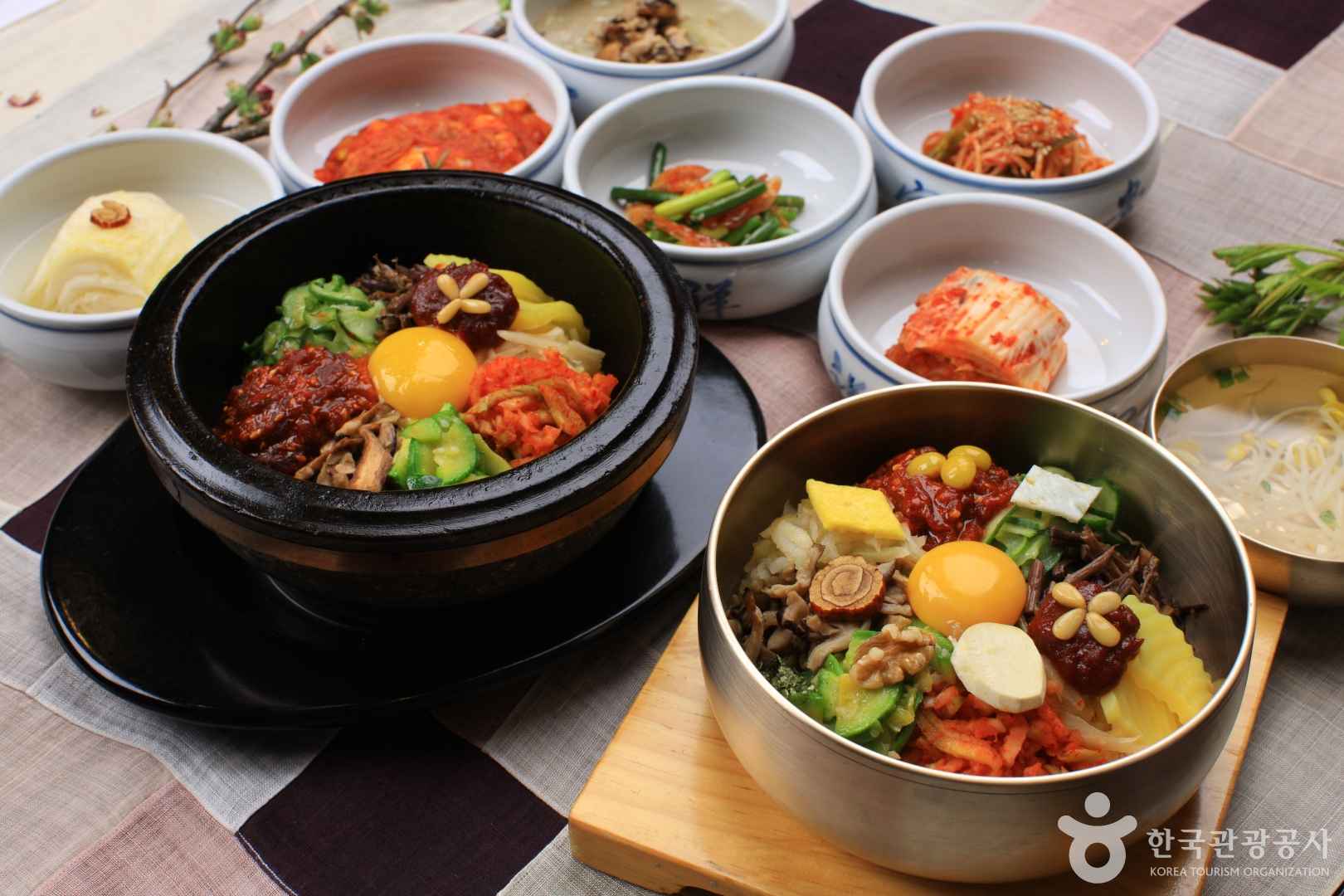 Korean Bibimbap and Banchan