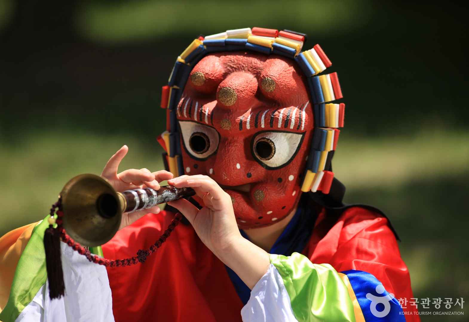 Traditional Korean Mask Performer